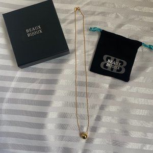 New Beaux Bijoux 14K over Sterling Bead Necklace